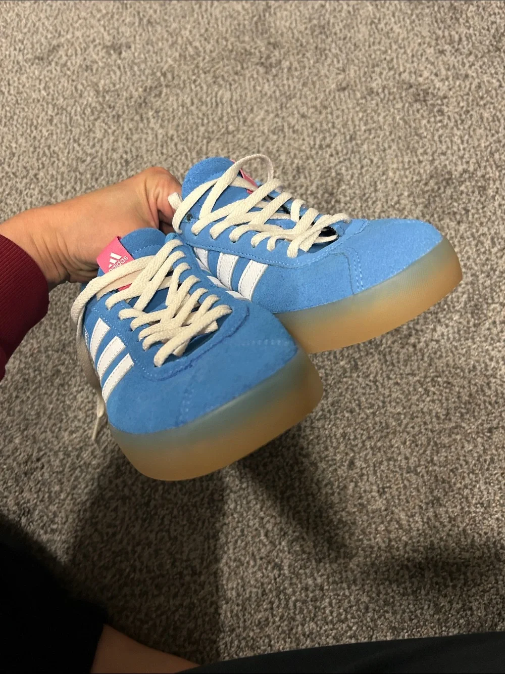 adidas Blue Suede Casual Sneakers with Gum Sole